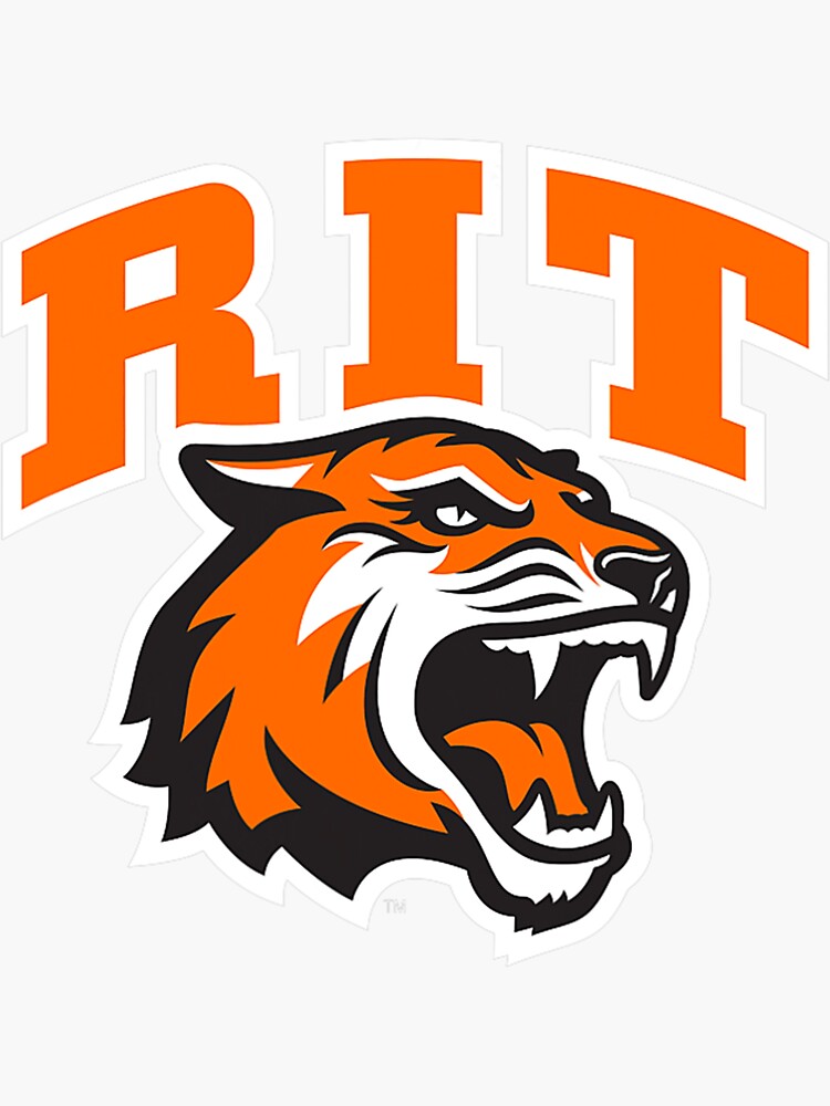 "Rochester Institute Of Technology RIT Tiger Stacked Logo" Sticker For ...