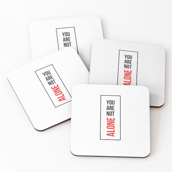 Item preview, You are not alone in shades of red and black designed and sold by HDpod.