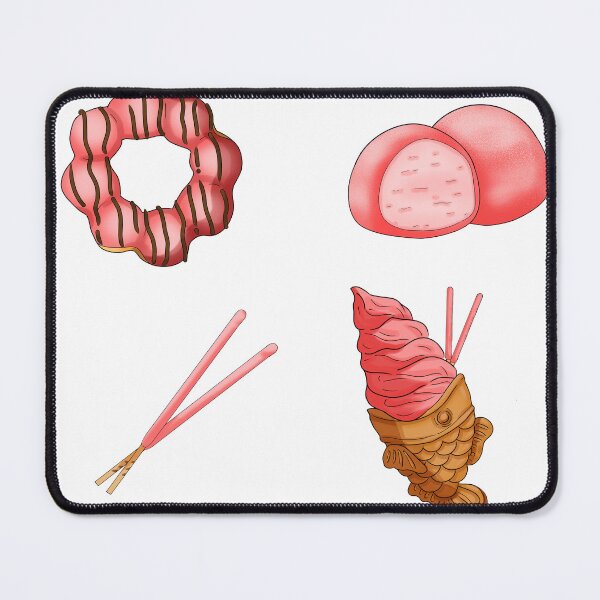 Item preview, Kawaii Strawberry Asian Desserts 4 Pack/Sheet designed and sold by kawaiisweet.
