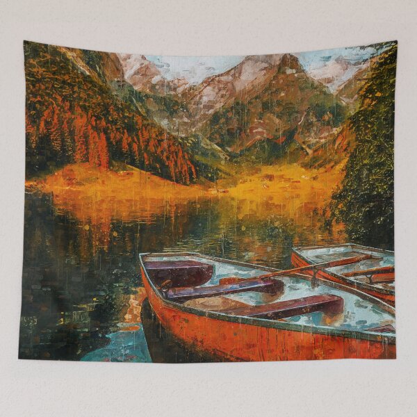 Item preview, Lake Seealpsee Near Appenzell In The Swiss Alps, Seealpsee Switzerland Oil Paint, Schwende District Landscape, Wasserauen Seealpsee Artwork designed and sold by Trendymotion.