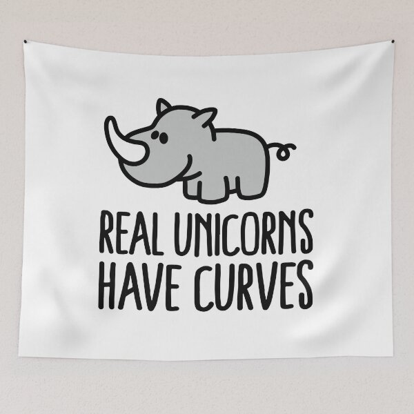 Item preview, Real unicorns have curves designed and sold by LaundryFactory.