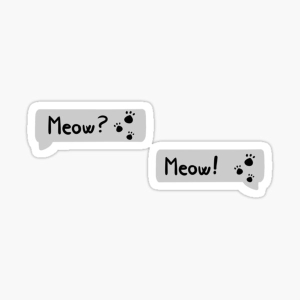 Item preview, Meow? Meow! chat bubbles designed and sold by babysnaily.