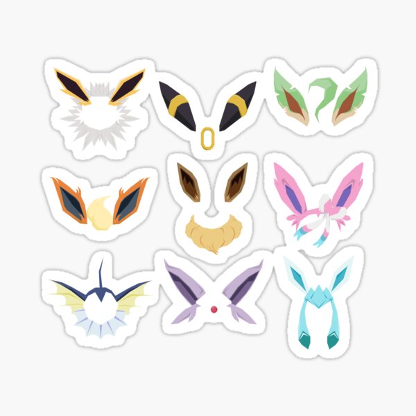 Eeveelutions minimalistes Sticker