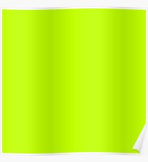 Bitter lime neon green yellow Poster