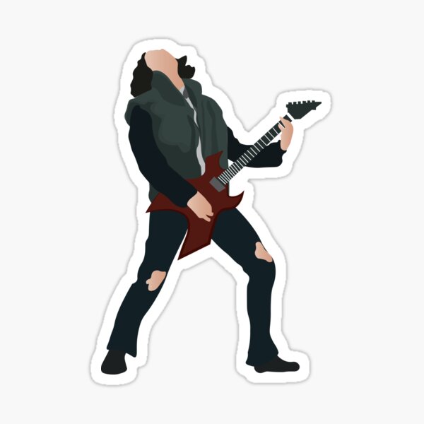 "Eddie Munson with Guitar Stranger Things" Sticker for Sale by
