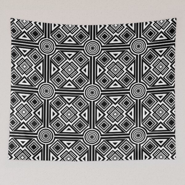 Item preview, Black and White Diagonal Checked Square Circle Geometric Pattern designed and sold by Moyanana.