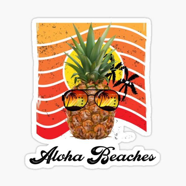 Lekrock Shop This Is My Hawaiian Shirt, Dabbing Pineapple, Tropical Summer Tee Sticker