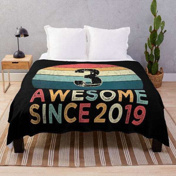 Item preview, Kids 3rd Birthday Vintage Retro 3 Years Old Awesome Since 2019 designed and sold by ageddaughter679.