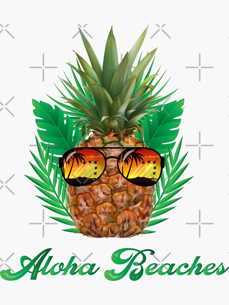 Pineapple Sunglasses Aloha Beaches Hawaii Sticker For Sale By Victor Dz Redbubble 9476