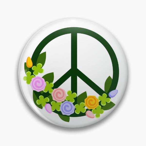 Item preview, Peace Sign with Flowers Hydro Laptop Sticker designed and sold by OneWorldLove.