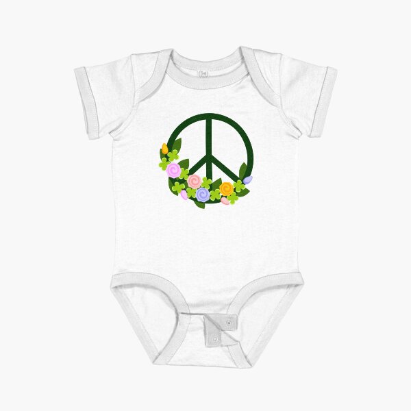 Item preview, Peace Sign with Flowers Hydro Laptop Sticker designed and sold by OneWorldLove.