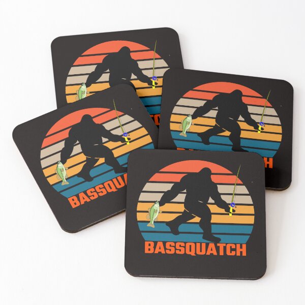 Item preview, Bassquatch Bigfoot Vintage Sunset Bass Fishing designed and sold by davestees506.