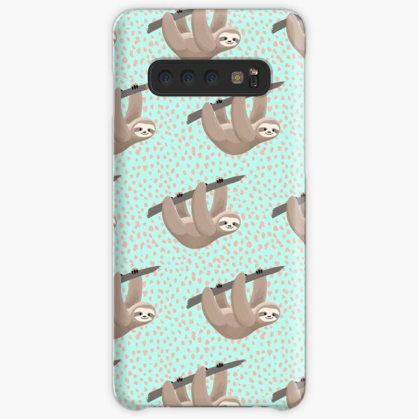 motif de paresseux avec des pois Coque rigide Samsung Galaxy