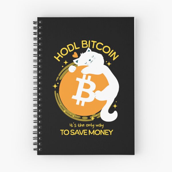 Item preview, Cat HODLing Bitcoin to save money designed and sold by CryptoBeings.