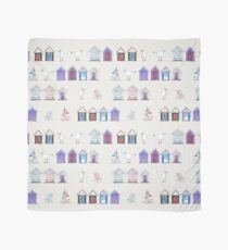 Beach Huts, Bournemouth - on grey - original watercolour pattern by Cecca Designs Scarf