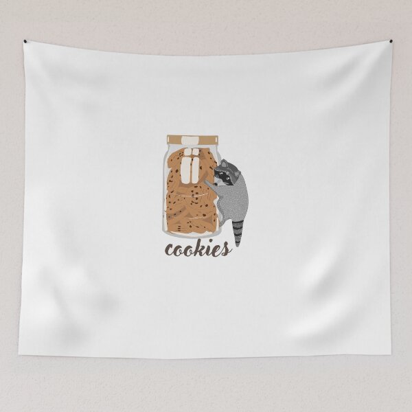 Item preview, Cute Raccoon With Cookies Aesthetic Tumblr designed and sold by marietadesigns.