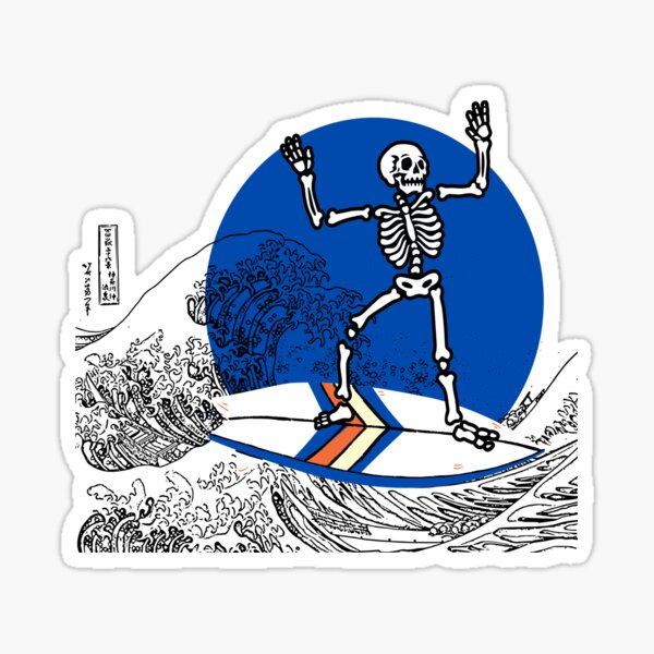 Surf Life - Surfing Skeleton