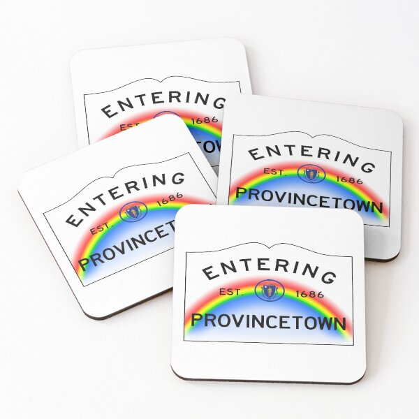 Item preview, Entering Provincetown Road Sign - Provincetown, Massachusetts w/Rainbow designed and sold by SouthShorePics.