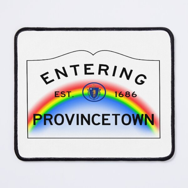Item preview, Entering Provincetown Road Sign - Provincetown, Massachusetts w/Rainbow designed and sold by SouthShorePics.