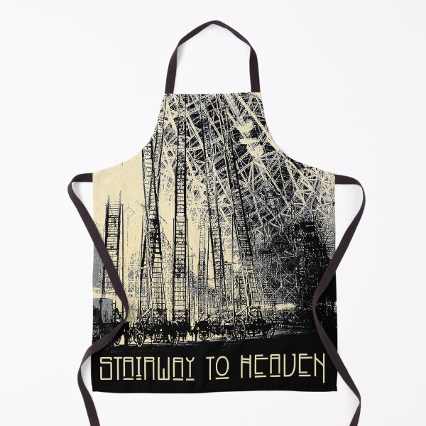 Item preview, Stairway to heaven Zeppelin under construction black and white  designed and sold by WestIndigo.