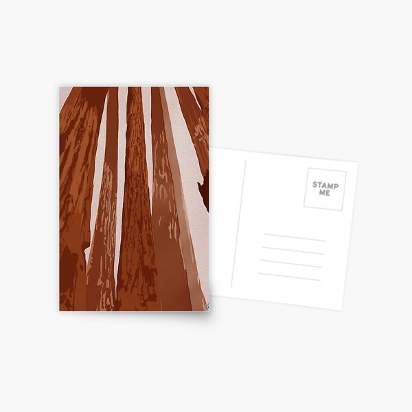 Item preview, Redwood forest illustration designed and sold by KatintheStudio.