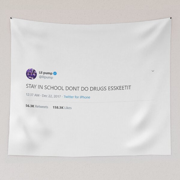 Item preview, LIL PUMP "STAY IN SCHOOL" TWEET designed and sold by LAUR0.