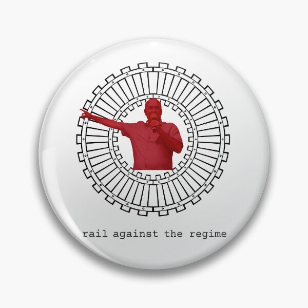 Item preview, Mick Lynch: Rail Against The Regime - BLACK ON WHITE designed and sold by Punny Business UK.