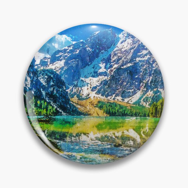 Item preview, Pragser Wildsee Landscape Italy Oil Paint, Pragser Wildsee Italy Nature, Beautiful Pragser Wildsee Wanderung, Lake Prags Landscape Pragser Wildsee Portrait designed and sold by Trendymotion.