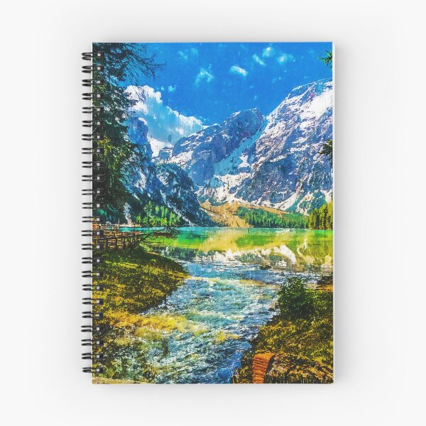 Item preview, Pragser Wildsee Landscape Italy Oil Paint, Pragser Wildsee Italy Nature, Beautiful Pragser Wildsee Wanderung, Lake Prags Landscape Pragser Wildsee Portrait designed and sold by Trendymotion.