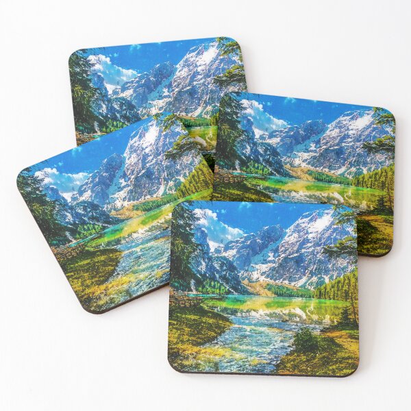 Item preview, Pragser Wildsee Landscape Italy Oil Paint, Pragser Wildsee Italy Nature, Beautiful Pragser Wildsee Wanderung, Lake Prags Landscape Pragser Wildsee Portrait designed and sold by Trendymotion.