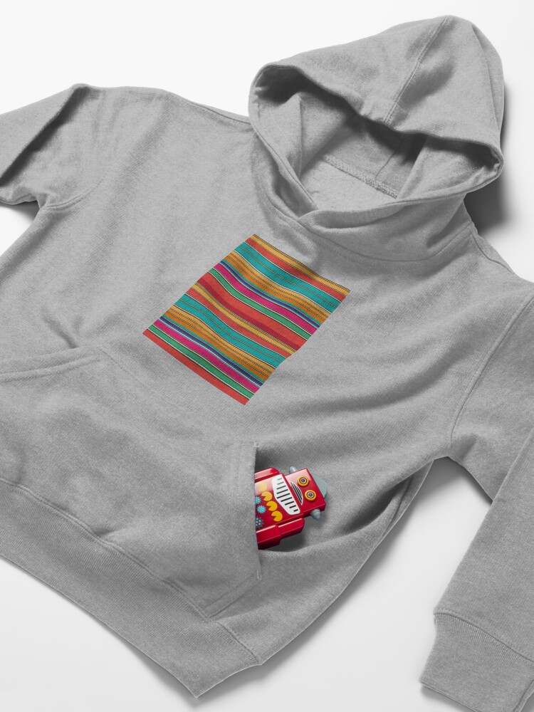 Colorful stripes Serape Mexican serape blanket vibrant zerape jorongo zarape pattern Kids Pullover Hoodie