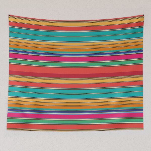 Item preview, Colorful stripes Serape Mexican serape blanket vibrant zerape jorongo zarape pattern designed and sold by T-Mex.