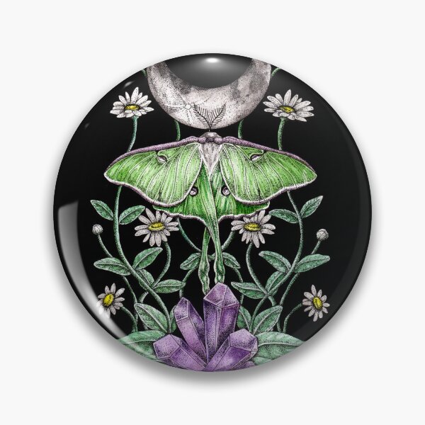 Item preview, Luna Moth & Crystals designed and sold by Marisa Dion.