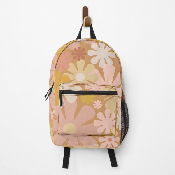Item preview, Retro 60s 70s Aesthetic Floral Pattern Pink Mauve Ochre designed and sold by kierkegaard.