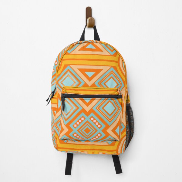 Item preview, Yellow Blue Orange Diagonal Checked Square Circle Geometric Pattern designed and sold by Moyanana.