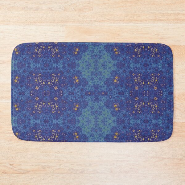Item preview, Blue yellow holographic abstract trippy art designed and sold by PrintsyGal.