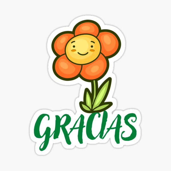 "GRACIAS" Sticker for Sale by IsaCria Redbubble