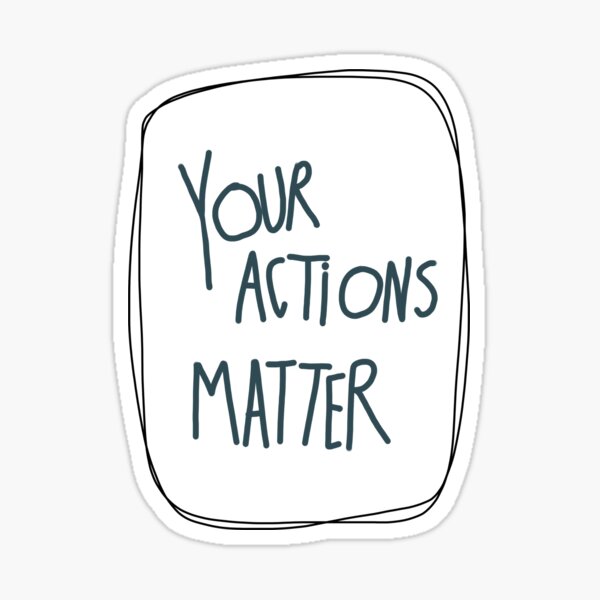 Item preview, Your actions matter activism quote handtettering designed and sold by Florcitasart.