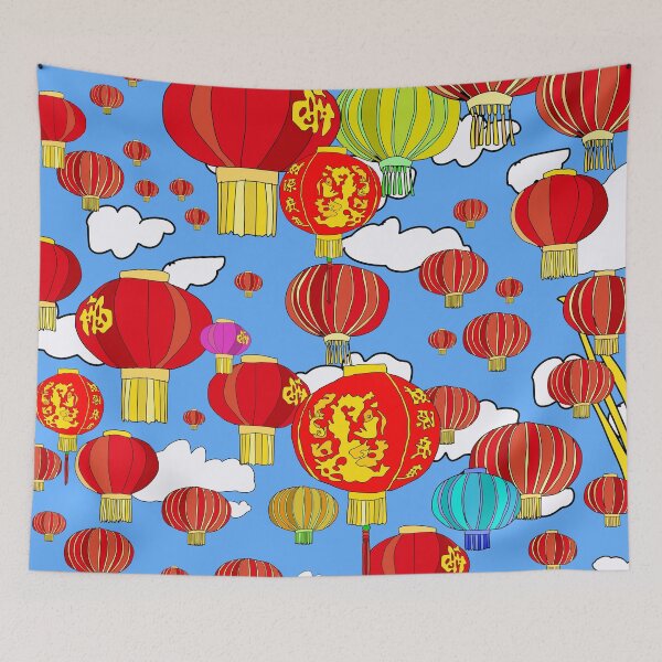 Item preview, Red Sky Lanterns designed and sold by MAXLEE Art.