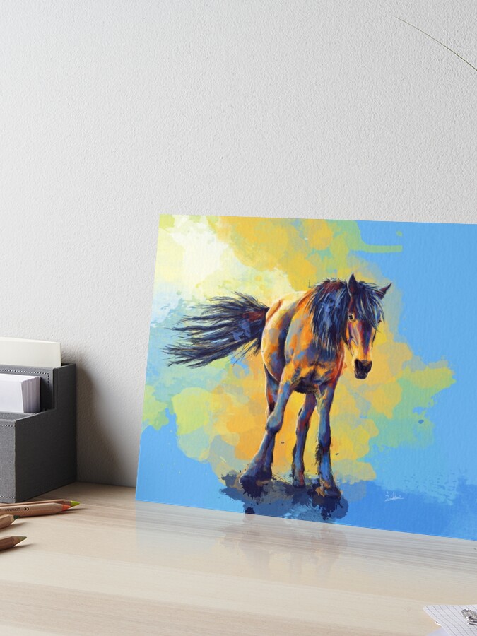 Horse Portrait - original acrylic canvas painting Art Board Print for Sale  by floartstudio