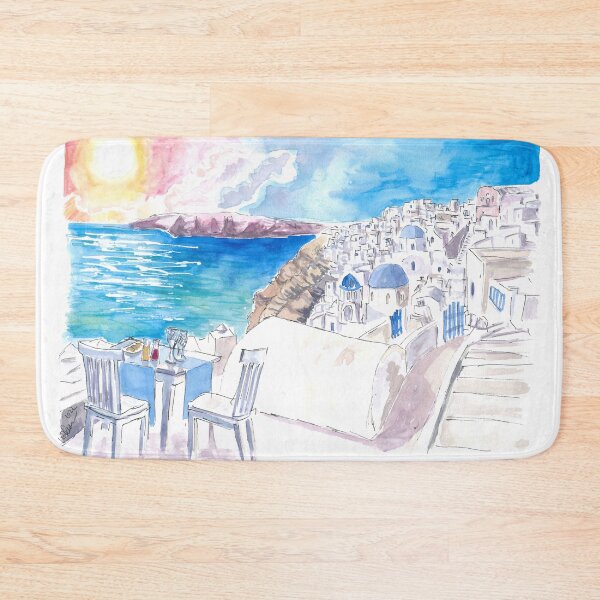 Item preview, Santorini Sunset View with Rooftop Bar and Fruit Juices  designed and sold by artshop77.