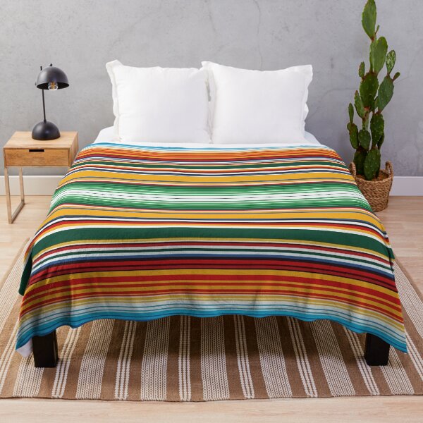 Item preview, Colorful fine line Serape Mexican serape blanket vibrant zerape jorongo saltillo pattern zarape designed and sold by T-Mex.