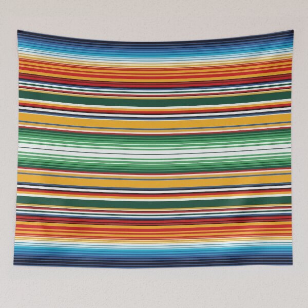 Item preview, Colorful fine line Serape Mexican serape blanket vibrant zerape jorongo saltillo pattern zarape designed and sold by T-Mex.