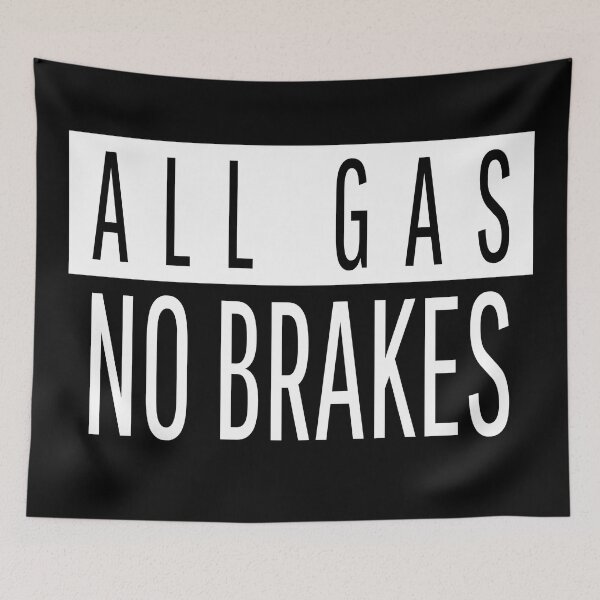 Item preview, All Gas No Brakes Black and White  designed and sold by dreamofdenim.
