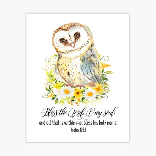  Psalm 103 1-8 Bless The Lord Bible Verse Posters for