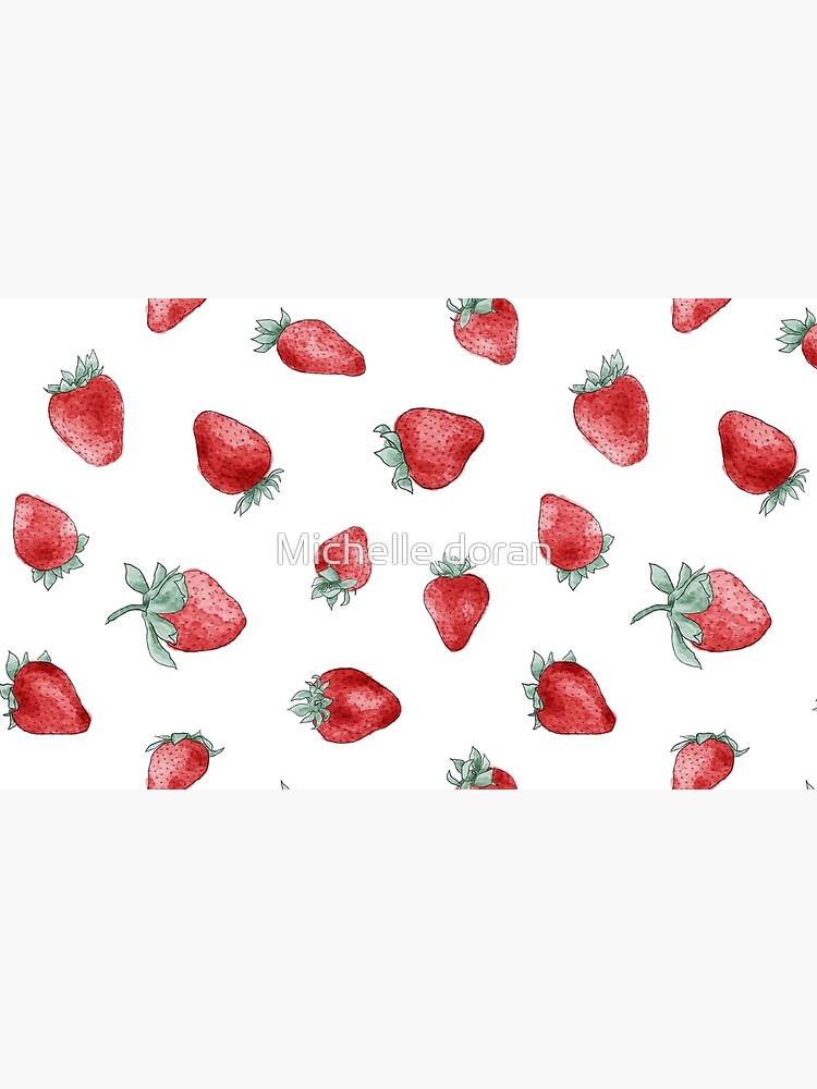 watercolor strawberry pattern by michellelobelia