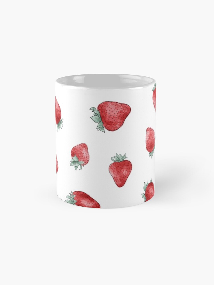 Alternate view of watercolor strawberry pattern Mug