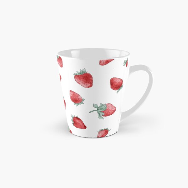 modèle de fraise aquarelle Mug long