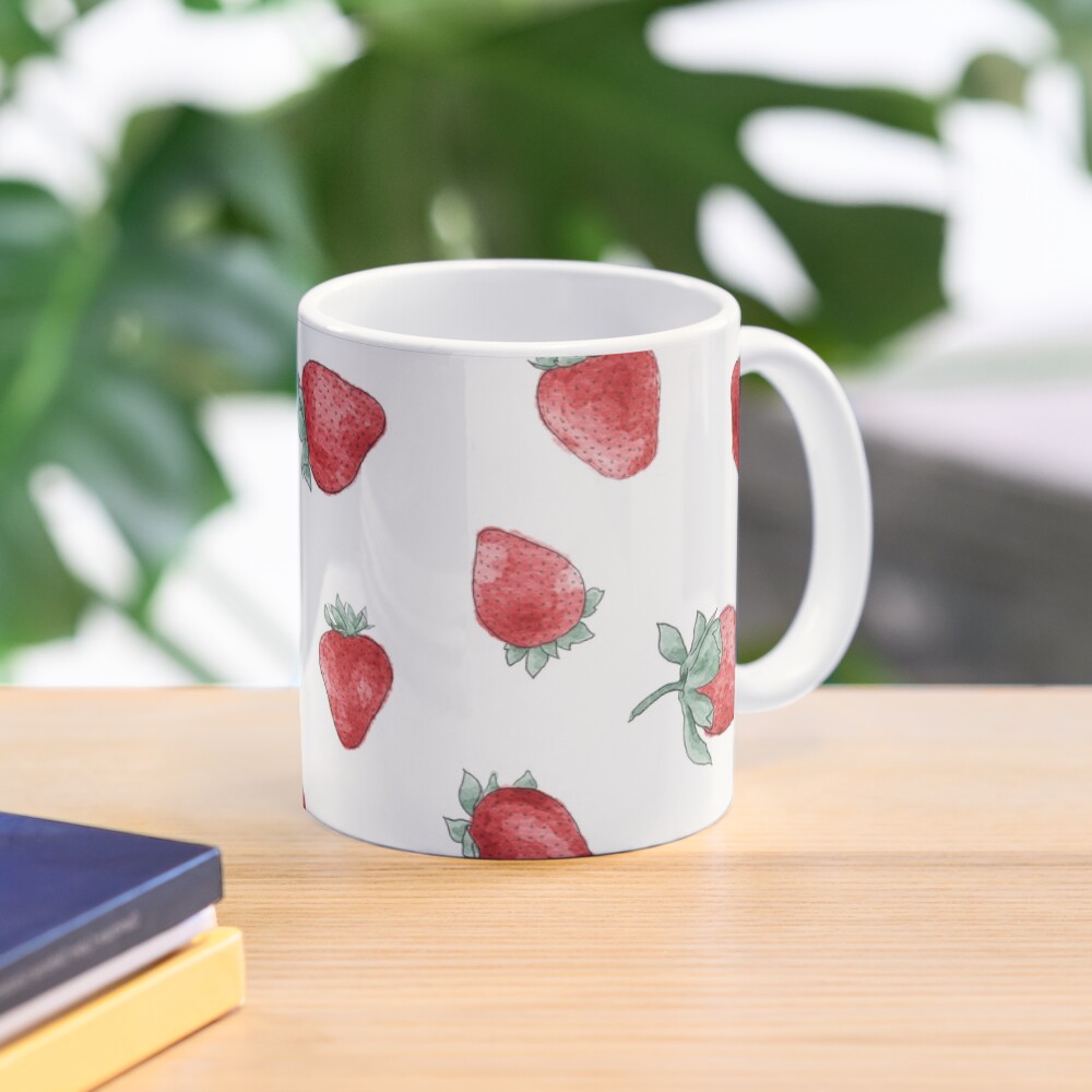 watercolor strawberry pattern Mug