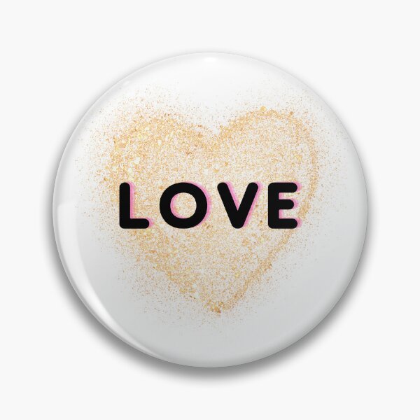 Item preview, Love Word on Gold Glitter Love Heart - Love Design designed and sold by CreativNode.